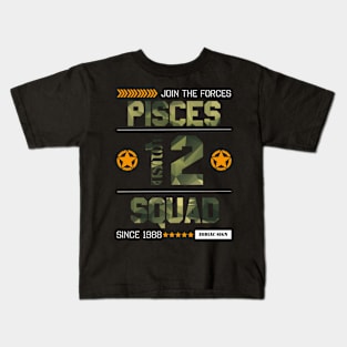 Zodiac Majesty Pisces Squad Camo Kids T-Shirt